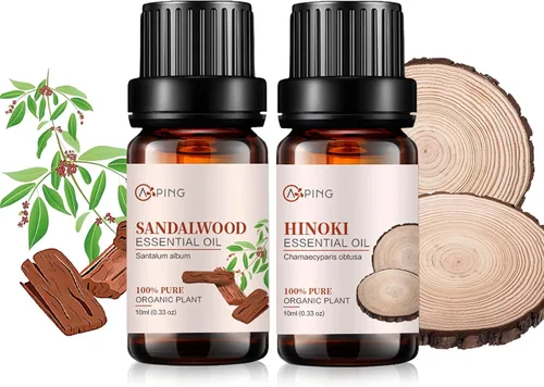 Vista 21 de Aceites esenciales de manzana y cereza, aceites vegetales naturales 100% puros y orgánicos para difusor, aroma, spa, masaje, yoga, perfume, 2 x 0.3