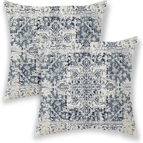 Vista 27 de BETGINY Fundas de almohada boho de 16x16 pulgadas, diseño étnico marrón beige, fundas de almohada decorativas para exteriores para sofá