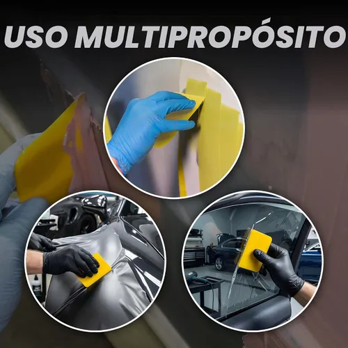 Vista 6 de LAUCO Esparcidores de relleno de carrocería para automóviles (100 piezas) – Esparcidor de plástico reutilizable amarillo para rellenos automotrices