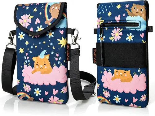Vista 17 de Funda de neopreno para teléfono con correa cruzada y correa elástica Bear Woodland