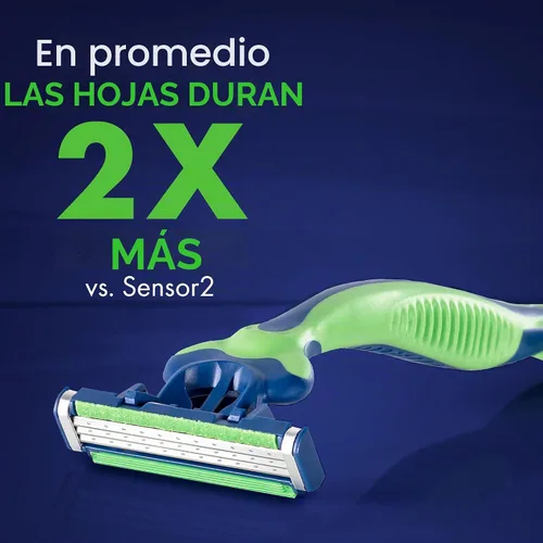 Vista 2 de Gillette Sensor3 Sensitive - Maquinilla de afeitar desechable para hombre, 4 maquinillas de afeitar
