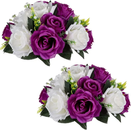 Vista 50 de NUPTIO Rosas Artificiales Negras Flores: Ramo de Flores Falsas Decoraciones de Halloween - 15 Cabezas Centros de Mesa de Rosas Artificiales con Base