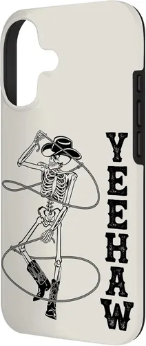 Vista 2 de Western Cowboy Skeleton Yeehaw Rodeo Southern Country Music Case for iPhone 17
