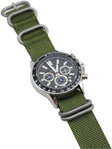 Vista 26 de ArtStyle Correa de reloj con correa de nailon de calidad de 0.069 pulgadas de grosor y hebilla cepillada resistente