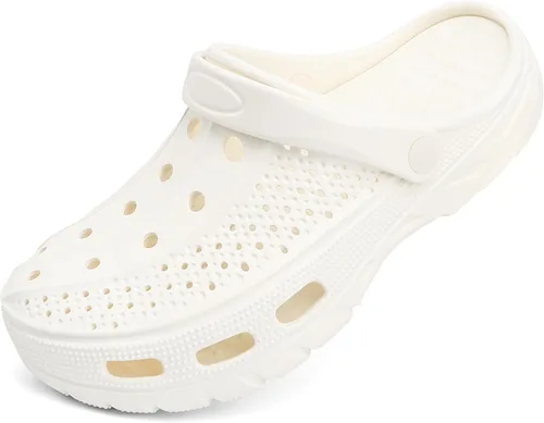 Vista 23 de ChayChax Zuecos con soporte de arco para hombre y mujer, zapatos de jardín, pantuflas antideslizantes para exteriores y playa con plantilla