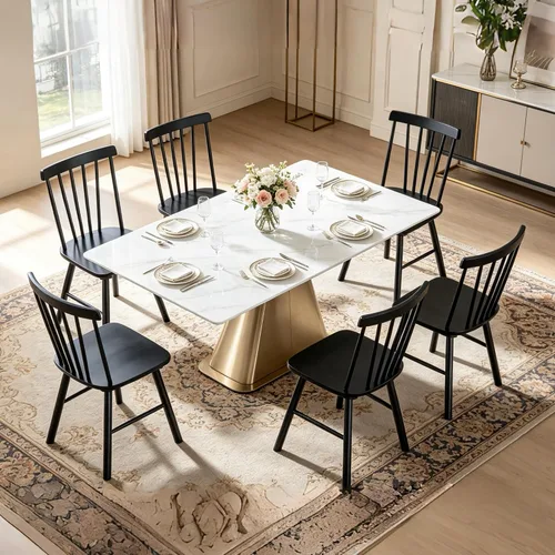 Vista 10 de DUHOME Windsor - Juego de 2 sillas de comedor de madera con respaldo de husillo, sillas de cocina de madera para el hogar, cocina, sala de estar