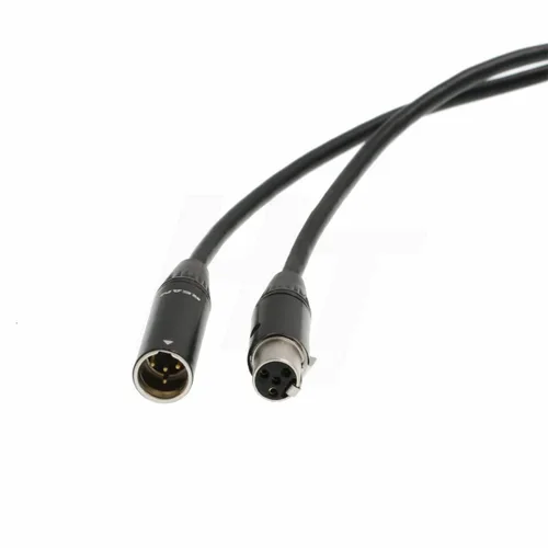 Vista 4 de Cable de extensión de adaptador de audio para micrófono Shure Headset SM-93 WBH WL Body Pack Transmisor Mini XLR 4 Pin TA4F macho a hembra (1)