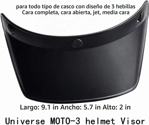 Vista 7 de Visera de casco de motocicleta de cara abierta, 3 bolsillos