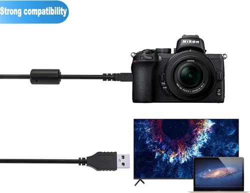Vista 3 de Ancable Cable USB UC-E6, cable USB Mini-B universal de transferencia de datos para cámara digital de 3 pies, cable de carga compatible con cámara