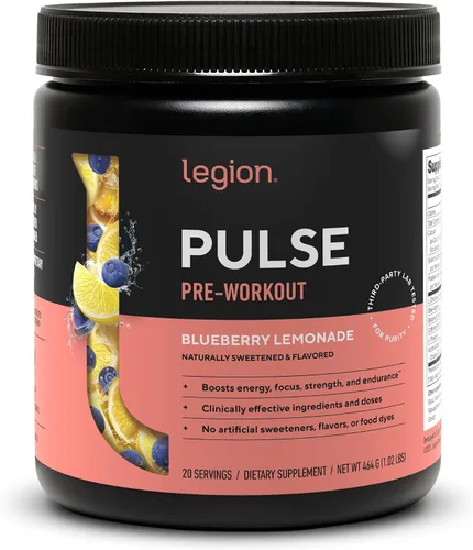 Vista 16 de LEGION Pulse Pre Workout - Bebida preentrenamiento de óxido nítrico totalmente natural para aumentar la energía, sin creatina, endulzada
