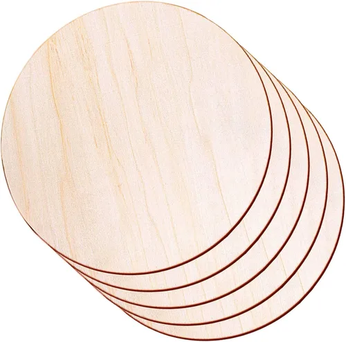 Vista 8 de 20 Piezas Discos de Madera Redondos de 12 Pulgadas para Manualidades, Audab Círculos de Madera Sin Acabar Redondos de Madera Recortes de Madera
