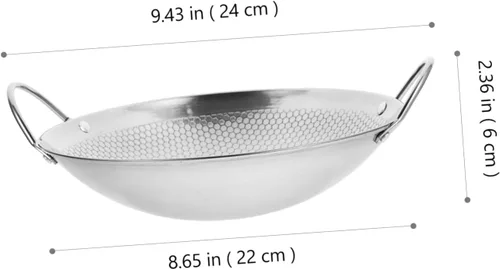 Vista 7 de GANAZONO Olla de cocina de metal olla pequeña para cocinar mariscos olla caliente olla seca con asas dobles resistente al calor estilo aleatorio