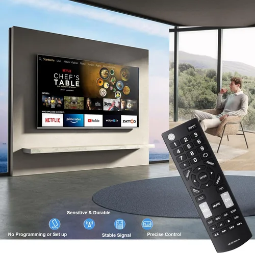 Vista 2 de Reemplazo universal de control remoto apto para todos los televisores Insignia LED-LCD HDTV