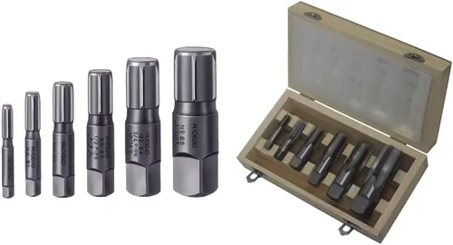 Vista 7 de RIDGID Juego de extractor de tubos (35685) + juego de grifos Drill America NPT (POUCSNPT5)