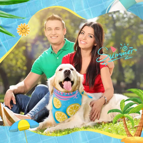 Vista 6 de Chunful 100 piezas de bandanas para perros a granel paquete de verano bufanda triangular babero pañuelo conjunto para accesorios de disfraz