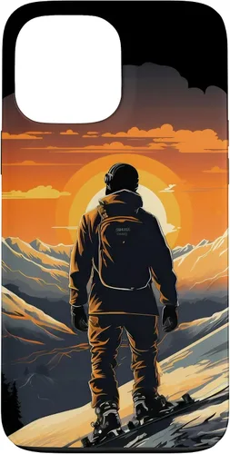 Vista 24 de Snowboarding Snowboard Snowboarder Mountain Sunset Case for iPhone 17