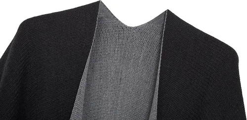 Vista 3 de Urban CoCo Capa de poncho vintage de invierno para mujer con borlas abrigo cruzado
