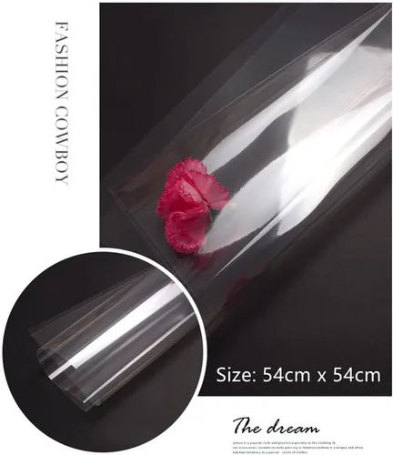 Vista 7 de NatureMan 50 hojas de papel de regalo de flores de celofán transparente, impermeable, para cestas de regalo de flores (transparente)