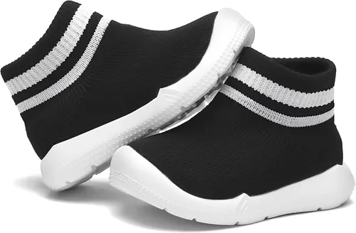 Vista 4 de Engtoy Baby Sock Shoes Baby Walking Shoes Infant Non-Slip Breathable Slippers with Soft Rubber Sole Baby Boys Girls Slip On Sneakers