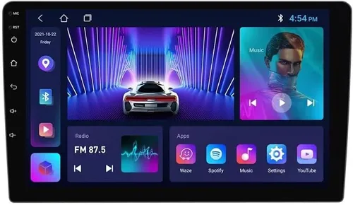 Vista 9 de Radio estéreo Android 13 para coche para Hyundai Sonata NF 2004-2008, Biorunn 9 pulgadas GPS inalámbrico con cable Car-Play Android Auto IPS