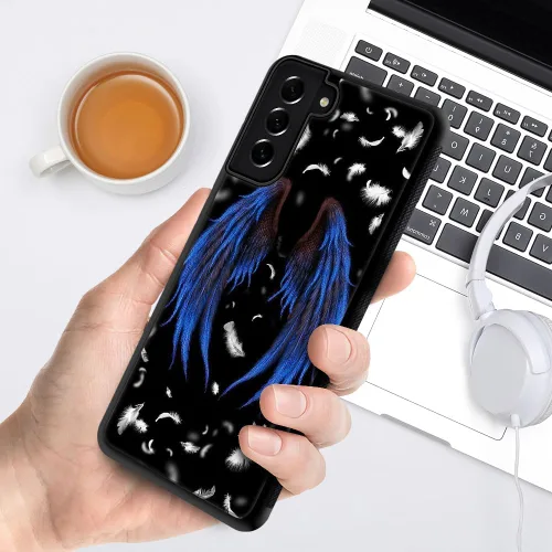 Vista 5 de ZHEGAILIAN Funda compatible con Samsung Galaxy S21 FE, diseño de patrón de policarbonato duro cubierta trasera antideslizante de absorción