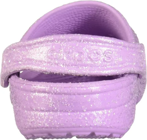Vista 3 de Crocs Zuecos clásicos brillantes unisex para adultos, zapatos metálicos y con purpurina, Metálico