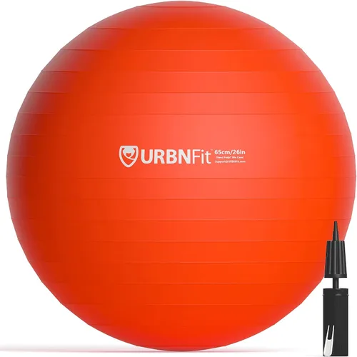 Vista 16 de URBNFit - Pelota de ejercicio, entrenamiento y yoga en varios tamaños, pelota para embarazo y estabilidad, antiestallido, incluye bomba de inflado
