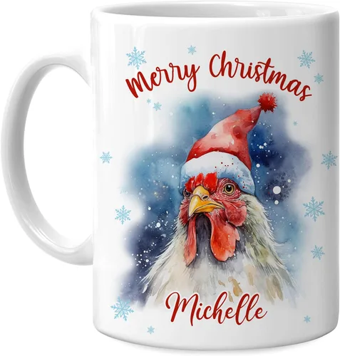 Vista 21 de Hyturtle Regalos personalizados para amantes de los osos – Taza de café de cerámica con nombre personalizado de oso con sombrero de Papá Noel