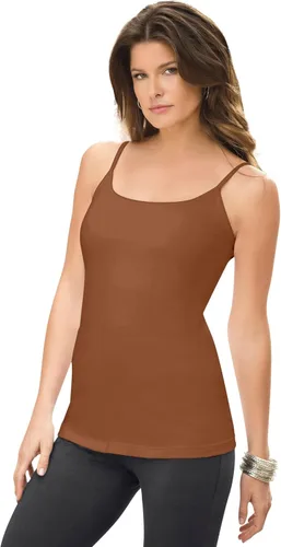 Vista 9 de Roaman's Cami de talla grande para mujer con brasier integrado y correas ajustables
