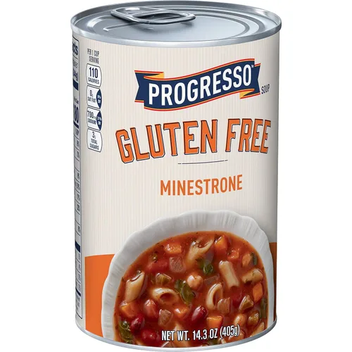 Vista 9 de Progresso Sopa de pollo casera sin gluten, 14 oz. Curly Gluten-Free Pasta, White Meat Chicken, Carrots & Celery, No Artificial Flavors, No