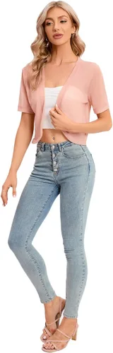 Vista 5 de Chal de gasa de moda para mujer, chaqueta de bolero, cárdigan