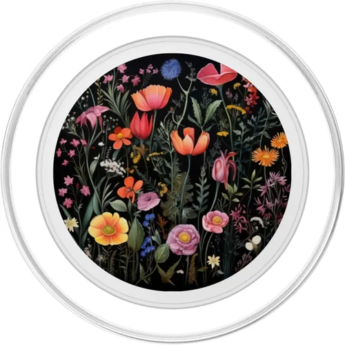 Vista 2 de Wildflower Watercolor Flowers Botanic Floral Garden - PopSockets MagSafe PopGrip para iPhone para mujer