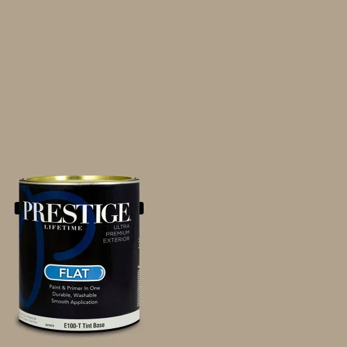 Vista 124 de PRESTIGE Pinturas Pintura Exterior e Imprimación en Uno, 1 Galón, Mate, Combinación Comparable de Sherwin Williams* Black Magic* SW6991-PCM