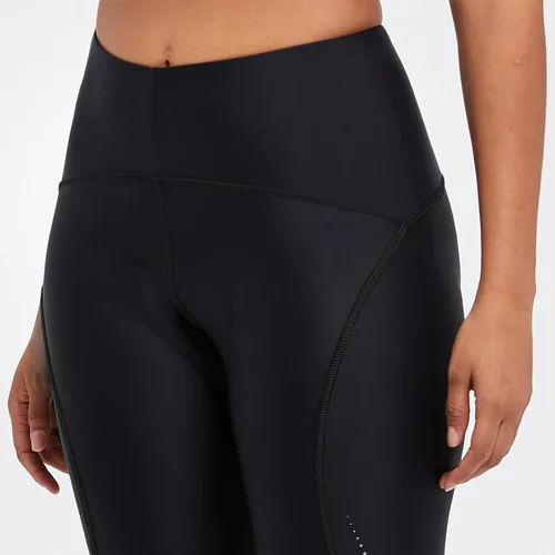 Vista 3 de BALEAF Pantalones de ciclismo para mujer, de cintura alta, 4D, acolchados, pantalones cortos capri de ciclismo 34, bolsillos UPF50+
