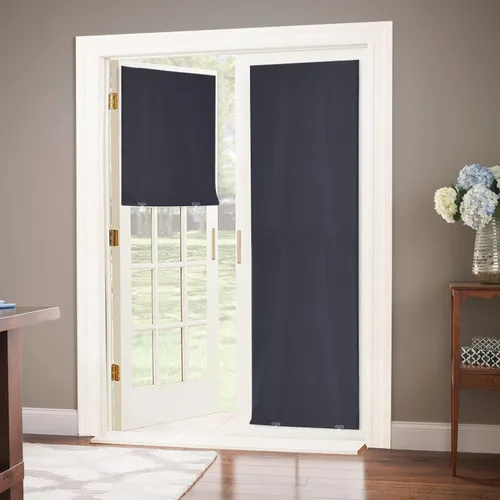Vista 23 de LazBlinds Cortina de Puerta 100% Opaca, Persianas Sin Herramientas Sin Taladro Inalámbricas para Ventanas, Aislamiento Térmico Protección UV