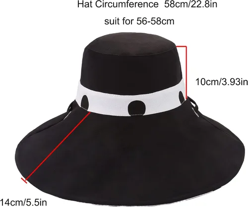 Vista 2 de Ayliss Sombrero de sol de ala ancha para mujer, plegable, reversible, para verano, playa, enrollable, protección UV