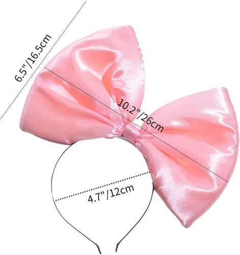 Vista 3 de BUYITNOW - Diadema de lazo enorme para mujer, bonito lazo para Halloween, cosplay