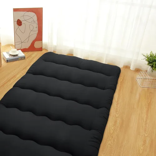 Vista 3 de ROYGROW Colchón de futón japonés para niños, colchón de futón japonés tamaño individual, tapete para dormir, tapete de tatami, almohadilla