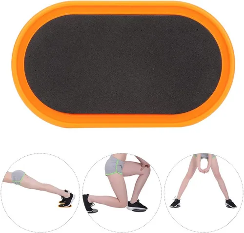 Vista 4 de Juego de 2 discos deslizantes de núcleo de ejercicio, diseño ovalado ergonómico, para yoga, pilates, entrenamiento de fitness en casa, entrenamiento