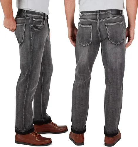 Vista 2 de Weatherproof Vintage Jeans con forro polar de ajuste regular para hombre