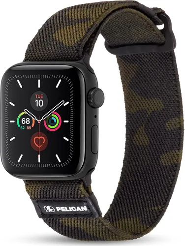 Vista 8 de Pelican - Correa de reloj de 1.654-1.732 in - Serie PROTECTOR - Compatible con Apple Watch Series 6, SE, 5, 4, 3, 2, 1 - Negro