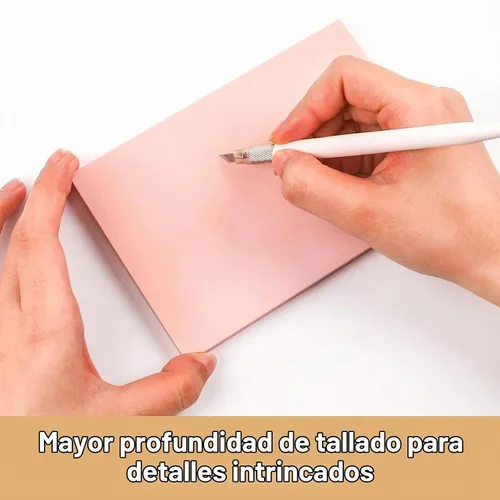 Vista 3 de SGHUO 12 bloques de linóleo de goma rosa de 4 x 6 pulgadas para grabado