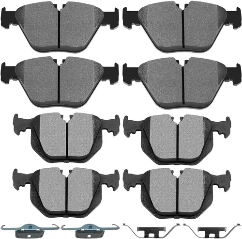 Vista 15 de SCITOO - Juego de pastillas de freno de cerámica, 8 pastillas de freno para BMW 740i 1995, 1997-2001, BMW 740i, 1995-2001 para BMW 740iL, 2000-2003