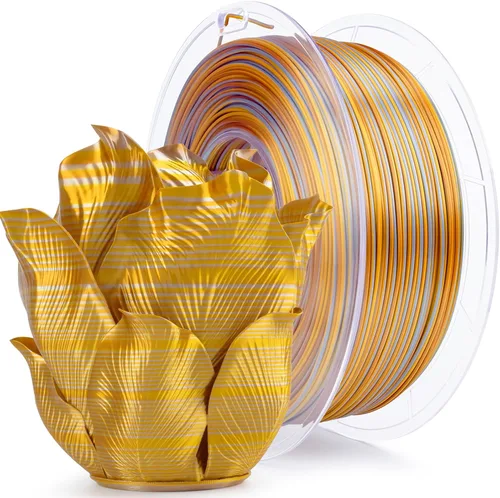 Vista 21 de ZIRO - Rápido cambio de color PLA, filamento de gradiente de color de 1.75mm, filamentos de PLA arcoíris brillantes, compatible con la mayoría