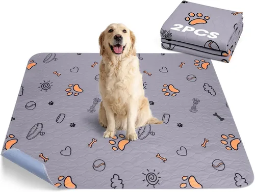 Vista 15 de Almohadillas lavables para orina para perros, 2 paquetes pequeños de 18"x24", almohadillas reutilizables súper absorbentes para cachorros