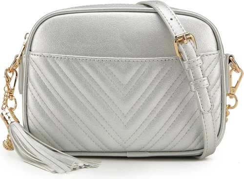 Vista 23 de lola mae Bolso bandolera acolchado, bolso de hombro de diseño moderno Shoulder Purse