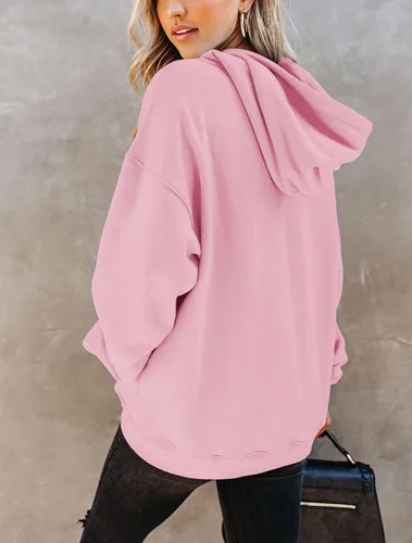 Vista 18 de Yuccalley Sudaderas con capucha y bolsillo de manga larga para mujer