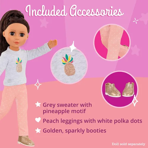Vista 11 de Glitter Girls Accesorios para muñecas de 14 pulgadas - Juego de mochila y fiesta de pijamas - Tie - Saco de dormir teñido, almohada arcoíris