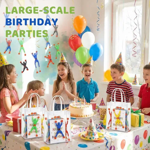 Vista 4 de JOHOUSE Juguete pegajoso para escaladores de pared para recuerdos de fiesta, paquete de 24 bolsas de regalos de verano para niños de 4 a 8, 8 a 12