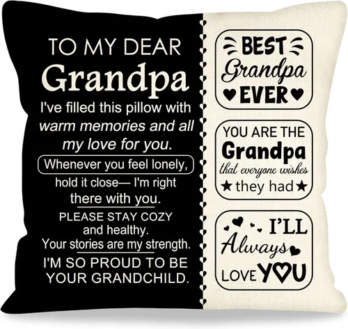 Vista 15 de Fundas de almohada decorativas de 18 x 18 pulgadas con ideas de regalos para familiares y amigos, regalos después de una cirugía, regalo